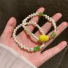 2pcs/set Sweet Pear Bead Bracelet Exquisite Bohemia Hand Chain Fruit Stacked Bracelet  Girls