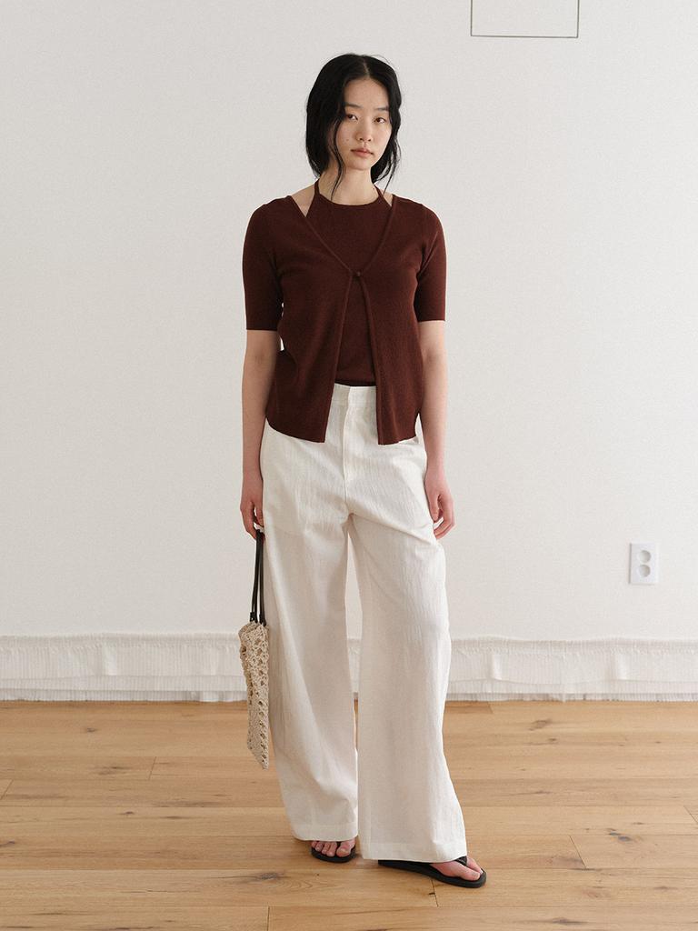 HUNCH Curved Slim Pants (2Colors)