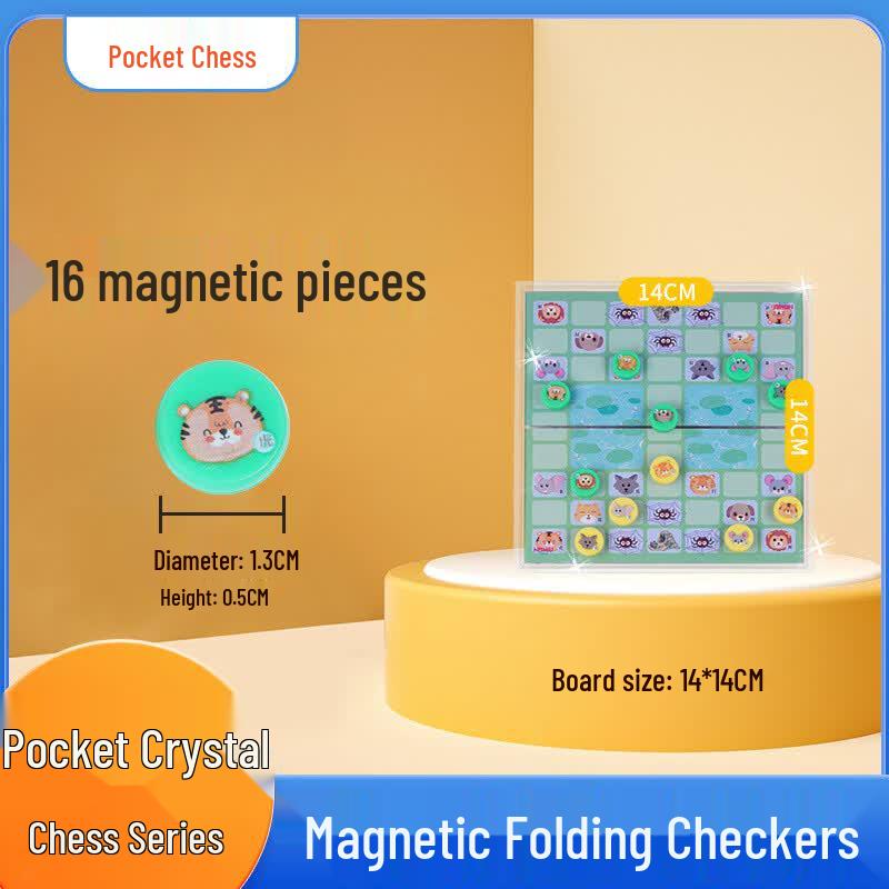 Portable Magnetic Folding Pocket Jungle Chess (2-Pack)