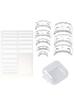 8-Piece Heart-Shaped TPU Ring Adjuster Set - Breathable, Transparent Inner Pads for Resizing
