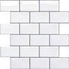 White Vinyl Adhesive Backsplash Tile Effect 30.5×30.5 Cm – Pack of 4 Sheets, Self-adhesive, Waterproof (kitchen/bathroom)