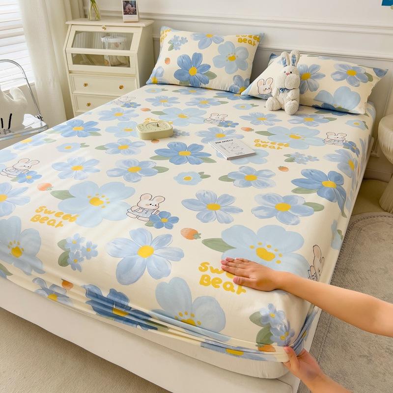 Cotton Printed Mattress, Simmons Mattress Protective Cover, Pure Cotton Lazy Bedspread Pillowcase