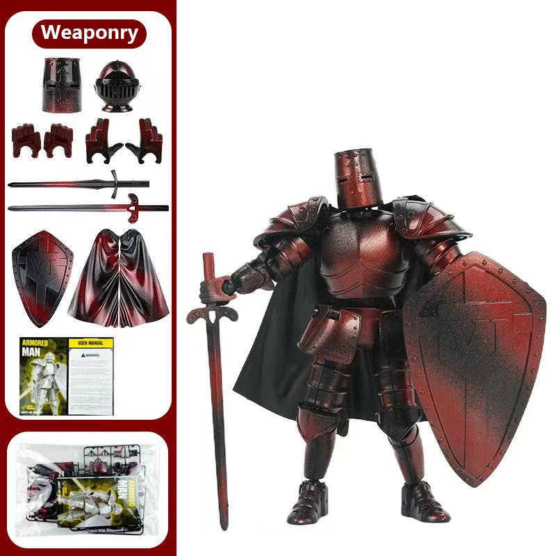Medieval Knight 3D Multi-Jointed Movable Shapeshift Robot Mannequin Dummy Action Model Doll Toys Kid Decora for Girls Boys Gifts