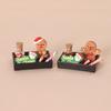 5/6/8Pcs/Set Mini Christmas Gingerbread Man Resin Ornament Set For Desktop Decor Diy Micro Landscape Holiday Decor