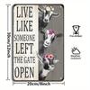 Vintage Goat Sign - Humorous 8x12 Inch Farmhouse Decor for Animal Lovers