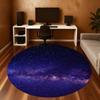 1pc Galaxy Round Chair Mat Area Rug - Non-Slip, Floor Mat for Office, Bedroom, Home Decor Christmas Gift P0811155