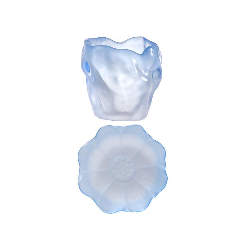 Шанци Яньсю Маленькая металлическая чашка для чая, матовая синяя