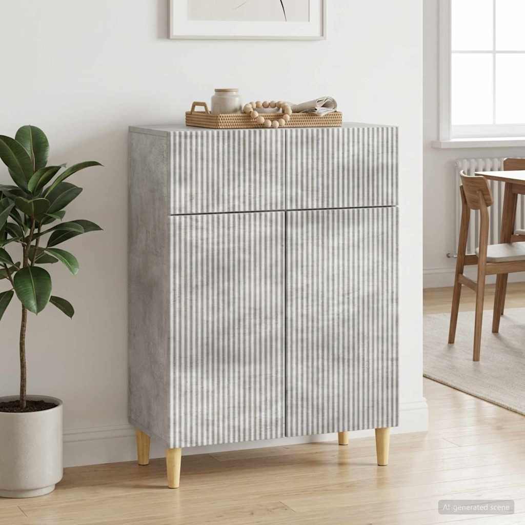 Sideboard Concrete Grey 66 x 34.5 x 90 cm Particleboard