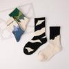 Asymmetrical A/B Style Couple Socks–Harajuku Mismatched Cotton Socks,Fun Casual Unisex Gift for Street Fashion Lovers