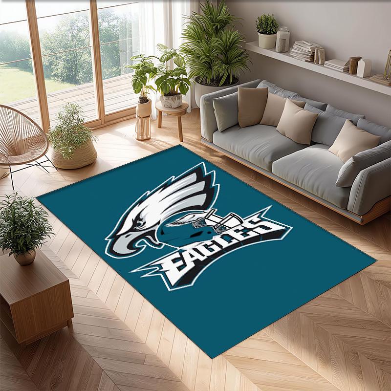 Philadelphia Eagles Tappeto in Velluto di Cristallo Morbido Anti?Tappetino Antiscivolo Comodo per Casa Soggiorno Camera da Letto Tappeto Decorativo