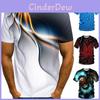 Mesmerizing 3d Printed Mens T-shirt With Unique Raindrop Design O-neck Summer Tops