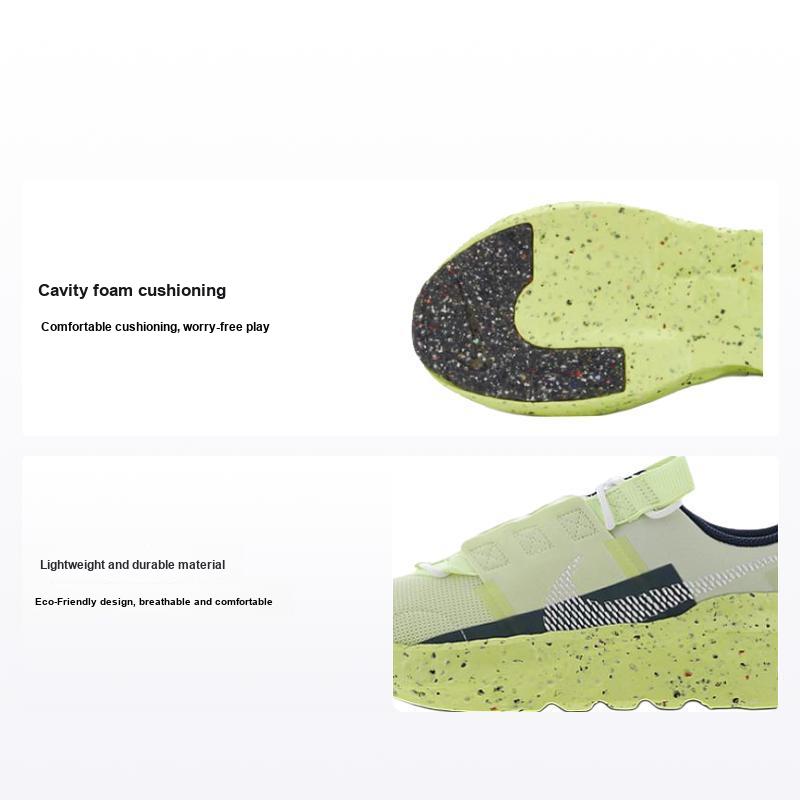 Детские беговые кроссовки Nike Crater Impact с амортизацией, прочные, низкие, детские беговые кроссовки, лимонно-зеленые DB3552-310 27.5
