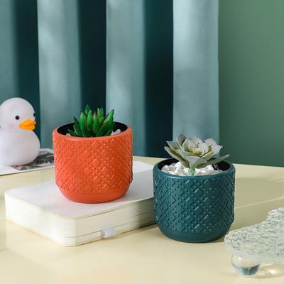 Dekoratívna váza na kvety Keramický kvet v severskom štýle Pekne vyzerajúca imitácia kvetináča