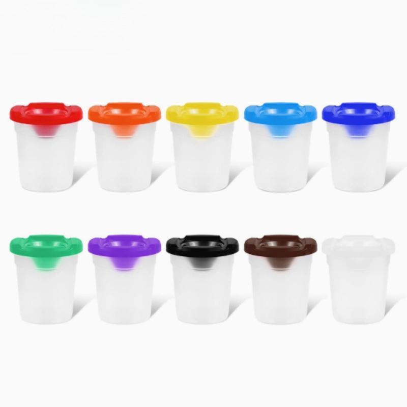 1/10pcs Children's Painting Pen Wash Cup DIY Art Graffiti Paint Pen Wash Bucket Watercolor Gouache Diy Nail Brush Pen Wash Cup