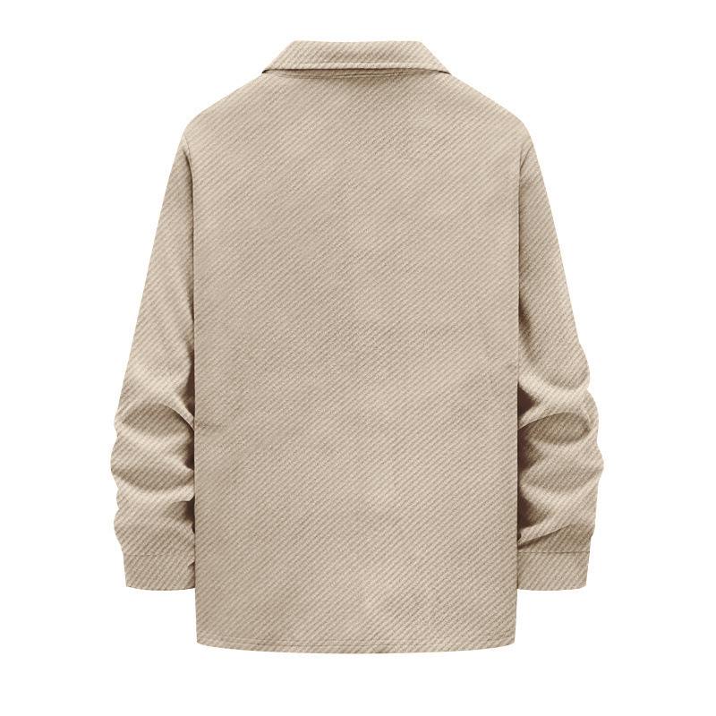 2025 European & American Slim Fit Heavyweight Twill Men's Autumn Long Sleeve Lapel Jacket