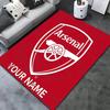 Tapis Arsenal F Nom Personnalisé pour Salon Chambre Maison Décoration Canapé, Tapis de Sol Antidérapant pour Jouer aux Enfants