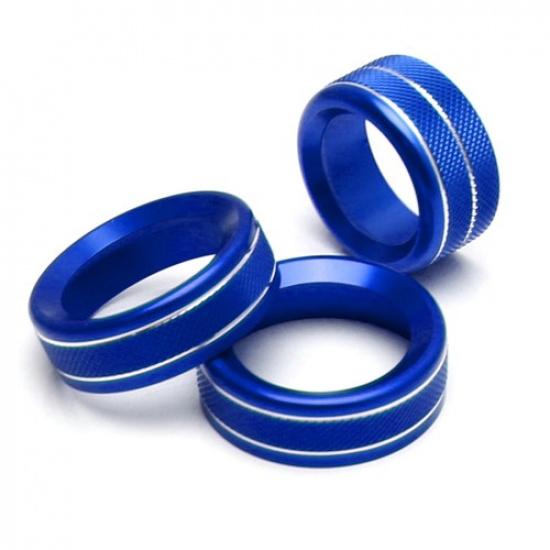 Blaue GPS-Navigationsbildschirm Lautstärke, Tune-Knopf Ringabdeckungen Für 16-23 Toyota Tacoma