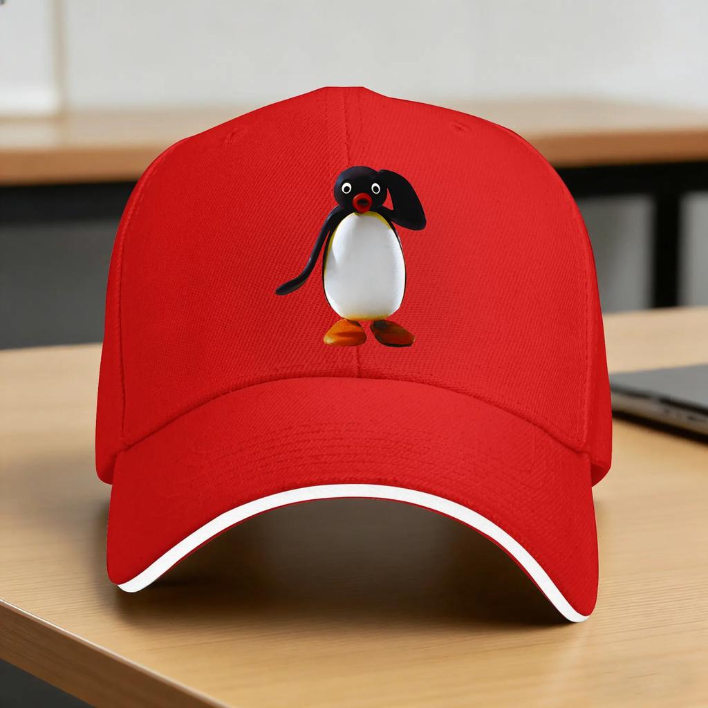 Noot Noot Pingu Funny Pingu Meme Casual Baseball Cap Outdoor Sport Trucker Hat Summer SunProof Unisex Adult DIY Print Snapback Cap