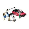 TOMYTEC Geocore64 1/64 Car Snap 11a (TV Crew with Honda City Cabriolet) ABS/PVC Painted Partially Assembled Figures & Accessories + Diecast