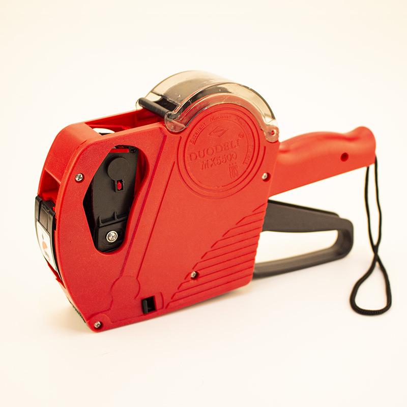 

1 шт MX-5500 8-значный ручной ценник-пистолет с 1 чернильной кодирующей машиной ценник-пистолет для розничных магазинов супермаркетов красный