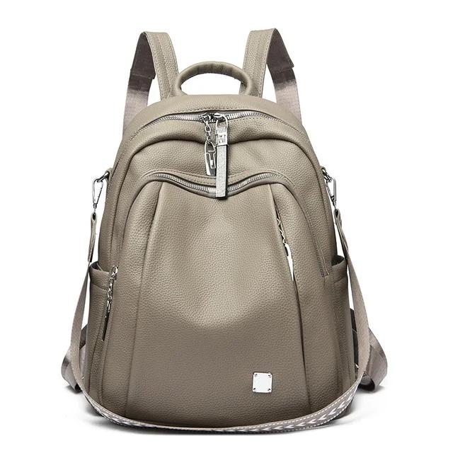 2026 Waterproof Leather Women Backpack Anti-theft