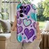 Phone Case: 2D Flat Samsung Galaxy A34 A35 M05 M06 S20 S22 S21 FE Plus 5G Protective Case, Couple Style, Full Heart Pattern, Christmas and Halloween G