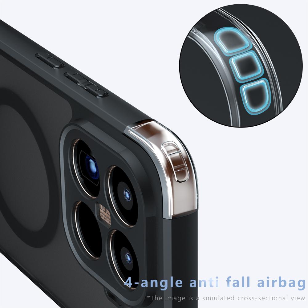 Pouzdro Pro Xiaomi 15T Pro Magnetické Bezdrátové Nabíjení Měkký TPU Rám Průsvitný Matný Tvrdý Plast Nárazuvzdorný Zadní Kryt Telefonu
