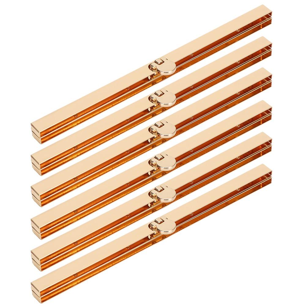 6pcs 19cm/7.5in Purse Frame Hinges Golden Bag Hardware Accessories  For Wallet Making