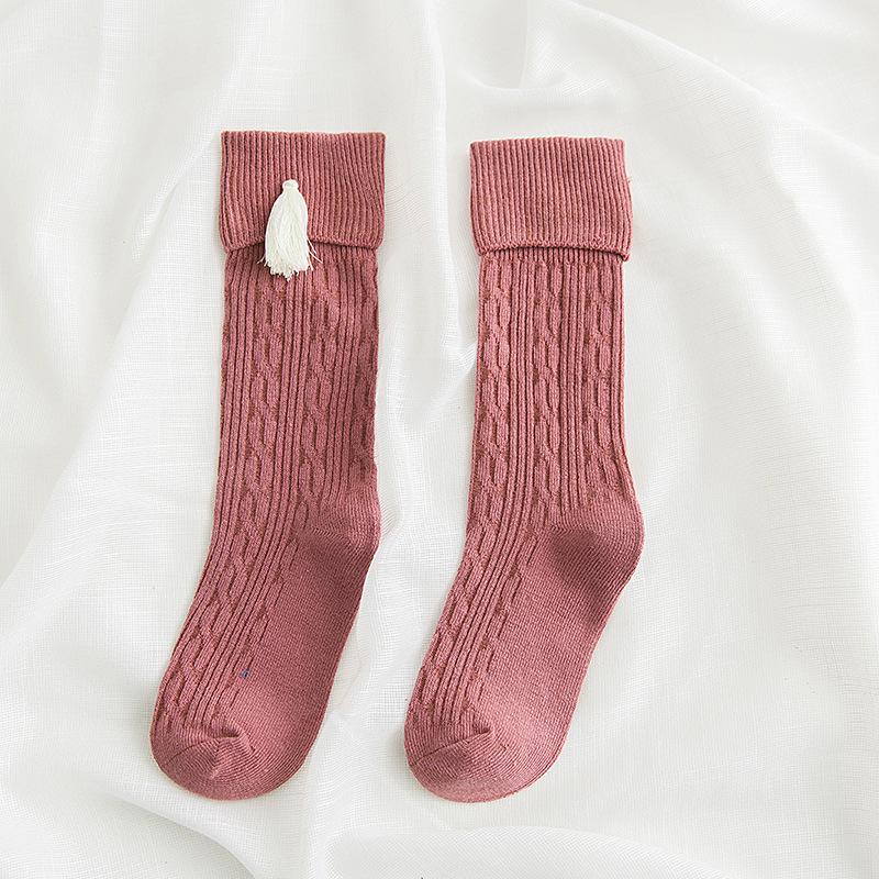 

Детские гольфы, детские носки с кисточками, детские хлопковые модные носки принцессы для девочек на весну и лето, аксессуары для малышей для девочек S