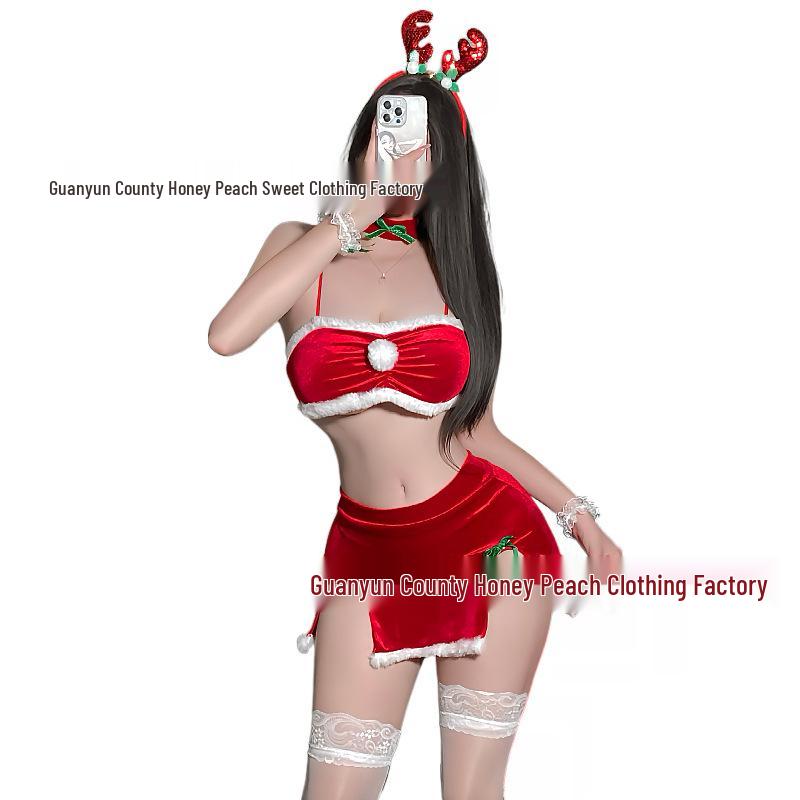 Winter Style Red Temptation: Sexy Christmas Lingerie Set