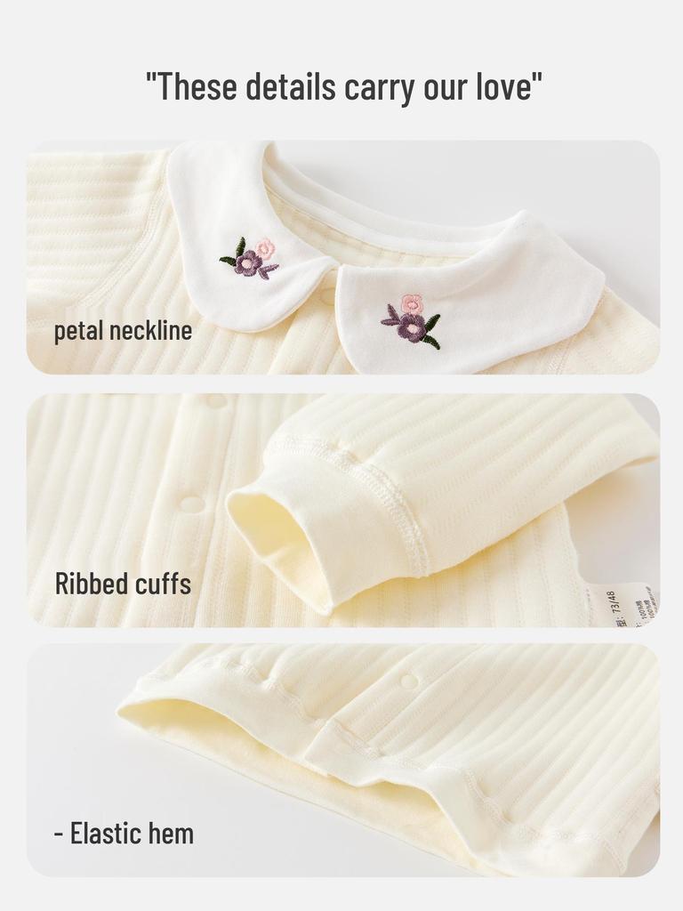 Gesteppter Herbst-/Winter-Cardigan für kleine Mädchen - Niedlicher, warmer, kurzer Mantel für Ausflüge