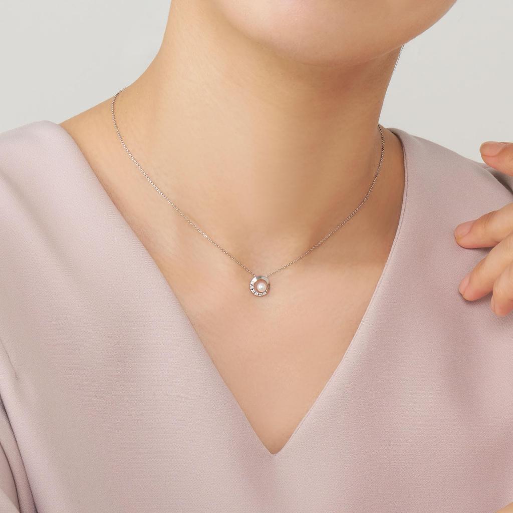 Platinum Pearl Diamond Necklace APVN214545PA [Official] [Vendome Aoyama] [Platinum Woman]