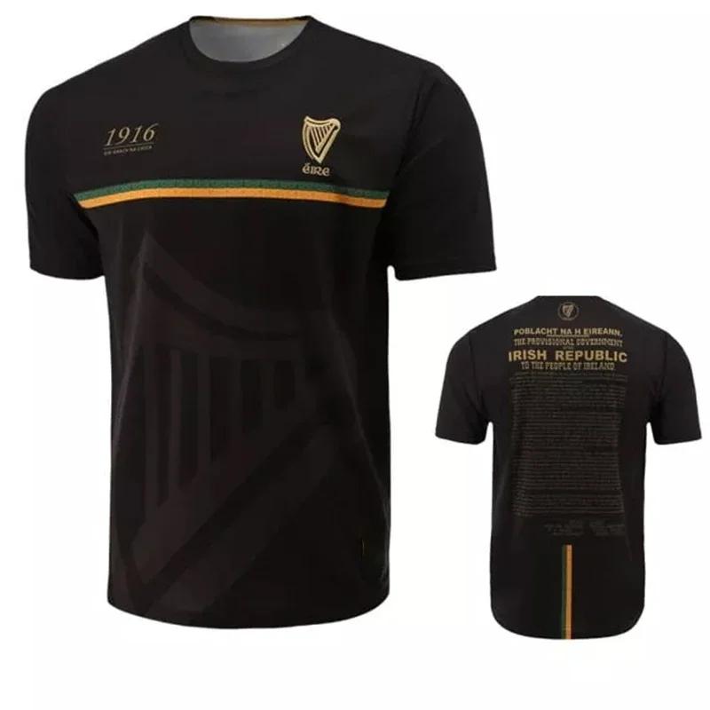 1916 Gedenktrikot 3D-gedrucktes Sport-Fußball-T-Shirt Collins Gedenktrikot Irische Herren Freizeit Bequeme Kurzarm-Oberteile
