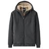 Men's Coat with Thick Fleece Jacket, Men's Hooded Lamb Fleece Warm Men's Clothing