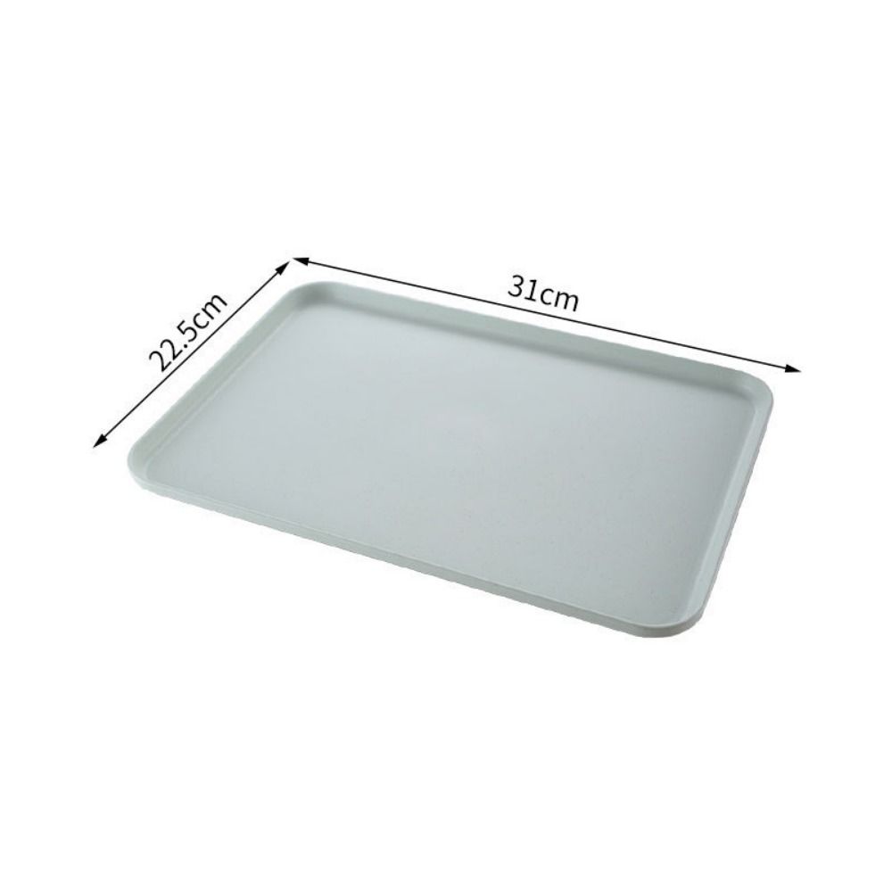 Plastic Wheat Straw Storage Tray Eco-friendly Large Capacity Service Dessert Pallet Exquisite Rectangular Serving Tray Desktop