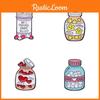 Creative Cartoon Candy Bottle Metal Brooch For Clothes And Bags In Unique Styles