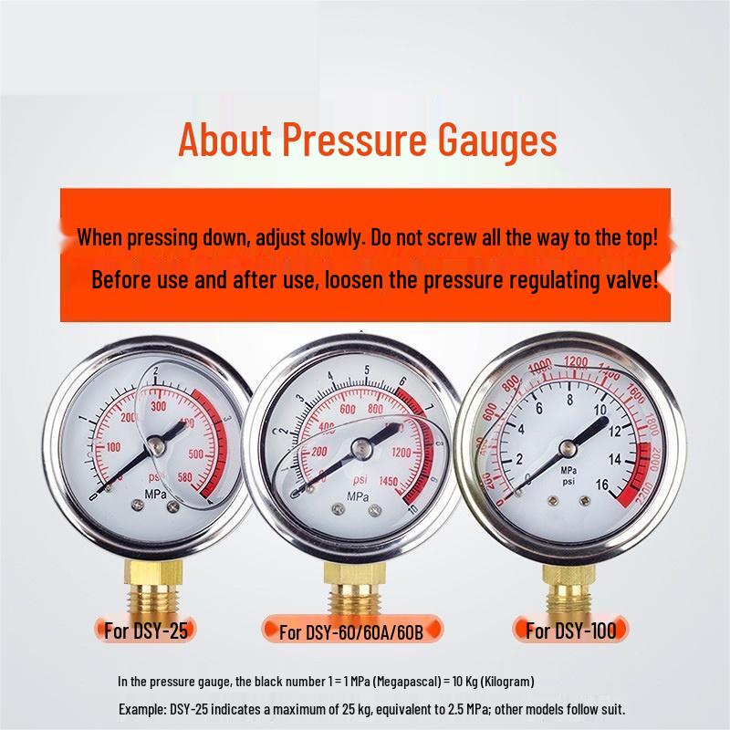 DSY-60B Single Cylinder Hydraulic Pressure Test Pump CN plug (adapter included)