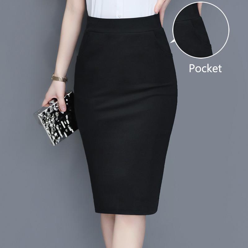 thumbnail image 2 of Women's Bodycon Bandage Pencil Mini Skirt – Stretchy Knit, Office & Party Wear, One Size 2 of 5