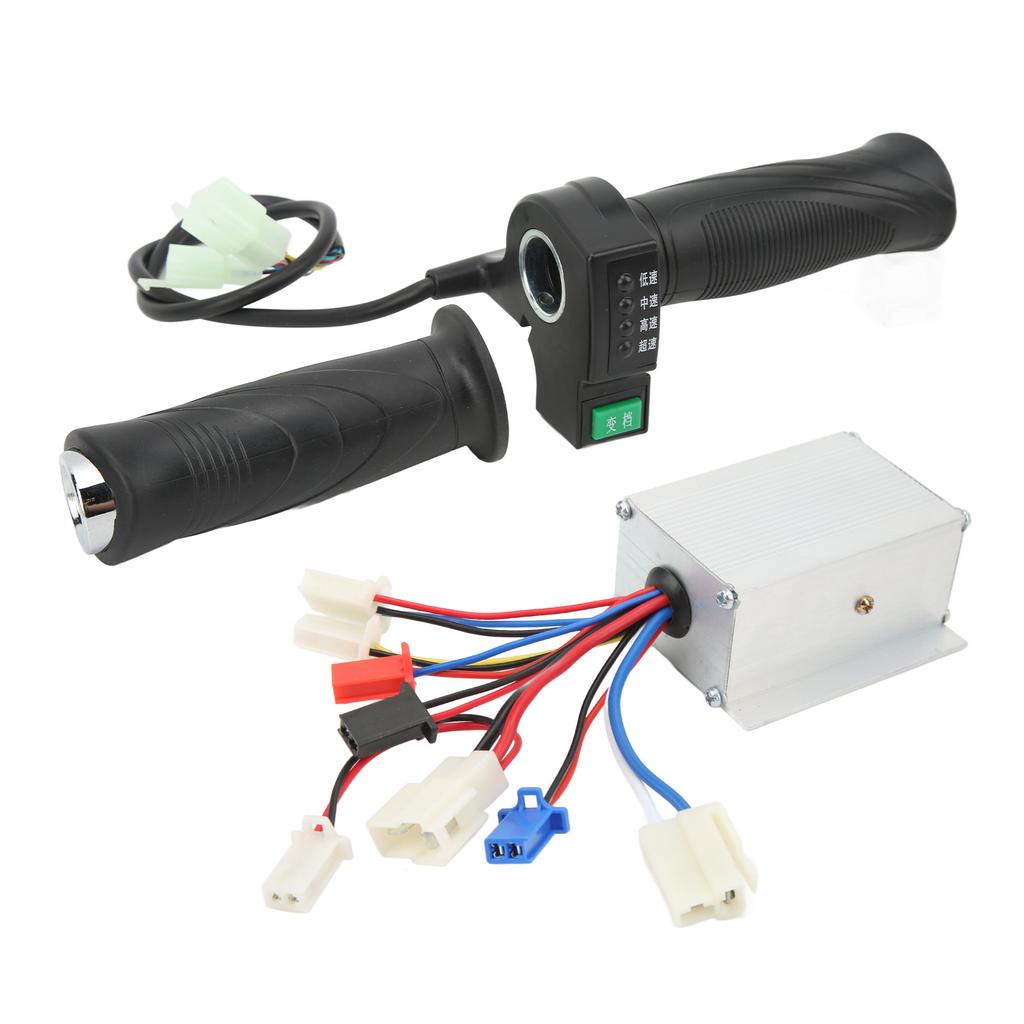 Brushed Motor Speed Controller Throttle Twists Grip Set Comfortable Hand Feeling Throttle Handle Grip 12V 250W