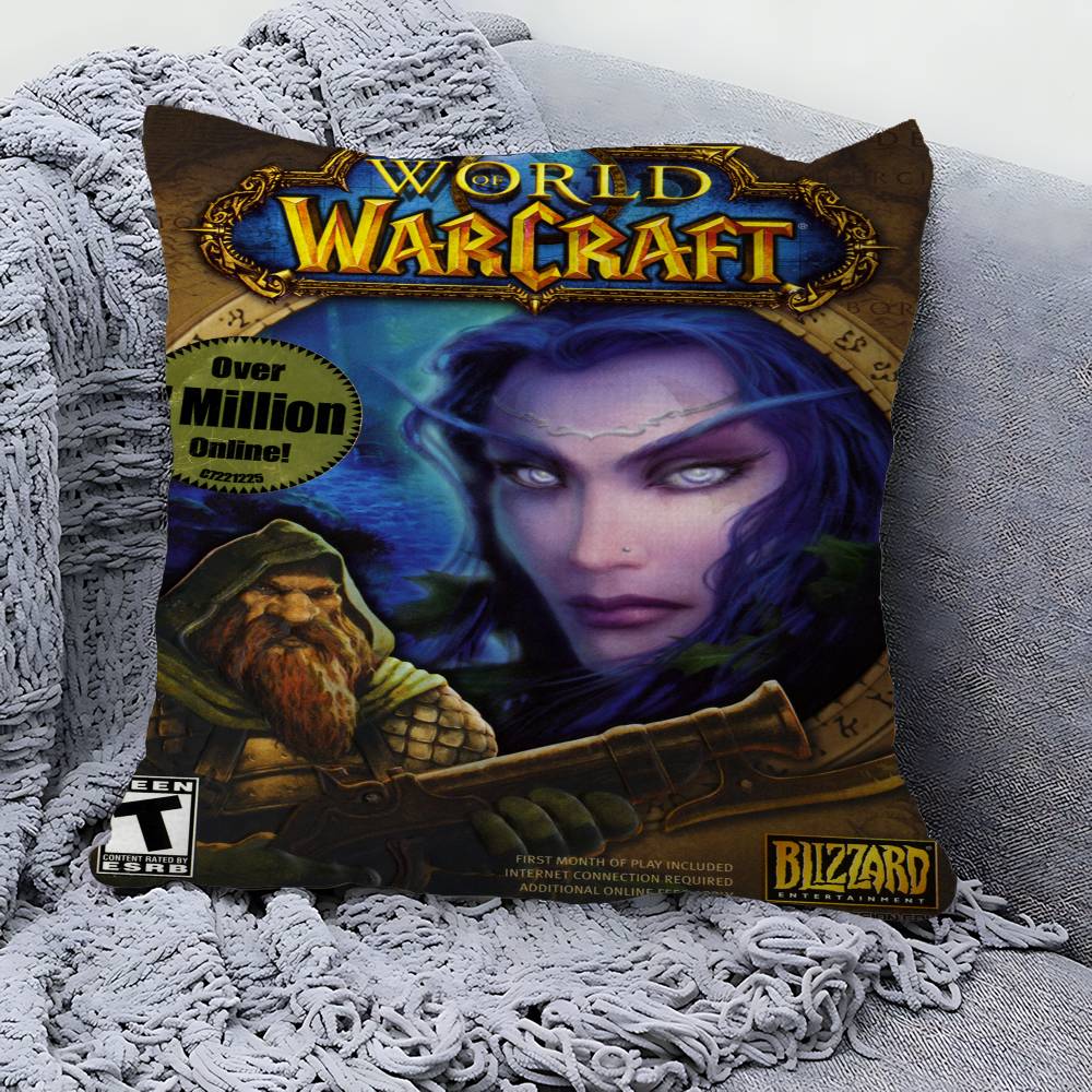W-World of W-Warcraft Spiel Dekorative Raumästhetik Kissenbezug Heimdeko Schlafzimmer Sofa Bett Couch Kissenbezug 45x45