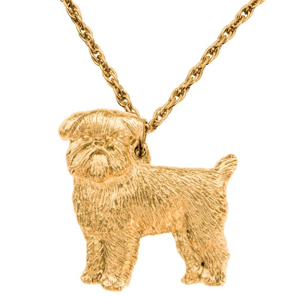 Брюссельский гриффон (Грубая шерсть) Коллекция кулонов-ожерелий Art Dog, изготовленных в Великобритании