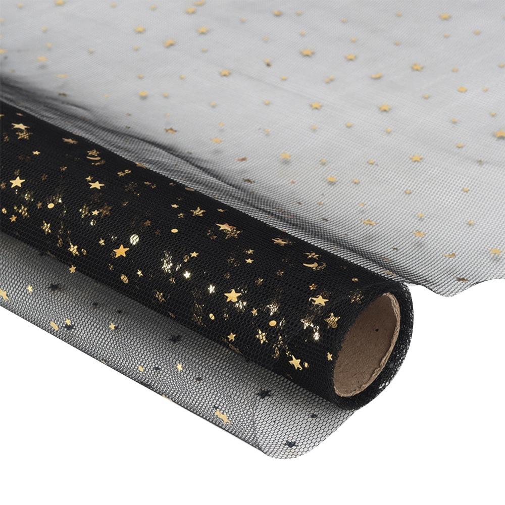 50cm Breite Frischblumen-Verpackungspapier Stern Mond DIY-Strauß-Verpackungspapier Heißprägung Floristen-Verpackungsmaterial