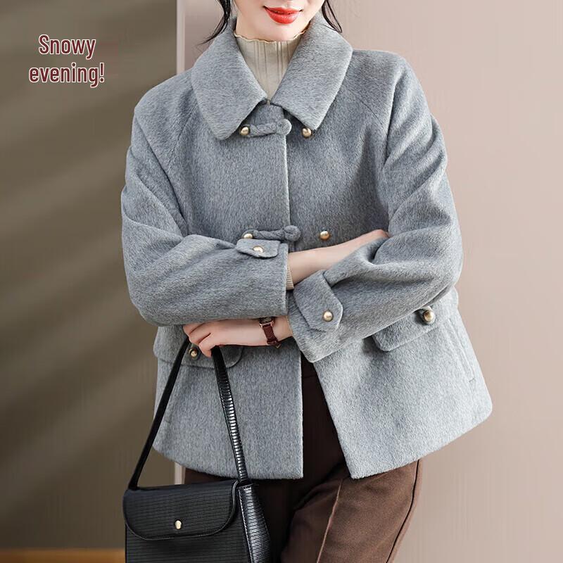 

Пальто из норкового бархата и шерсти Xuexi Mom s 2024 Зима L (approx. under 115 lbs)