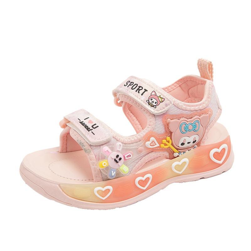 

New Summer Kids Sandals, Comfortable Fashion Casual Simple Girls Beach Shoes 26 розовый