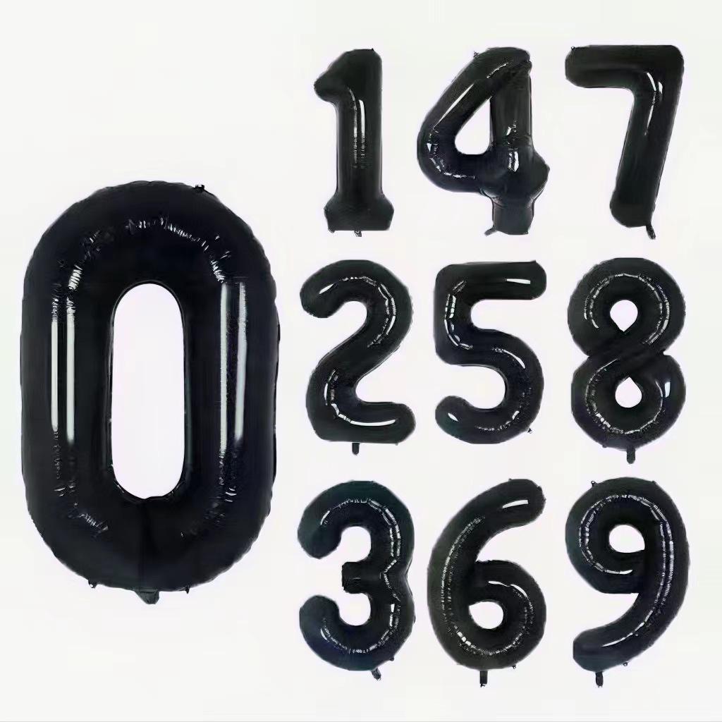 

Черный шар-цифра 40 дюймов для дней рождения и свадеб - Американский стиль Black Number Balloon 8