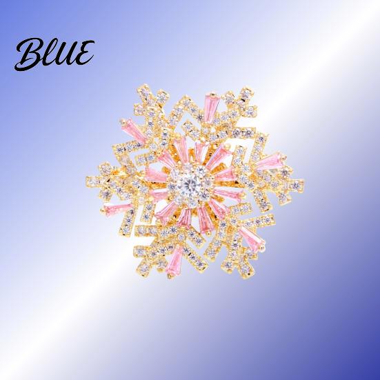 Black And White Brooch Snowflake Full Diamond Multifunctional Jewelry