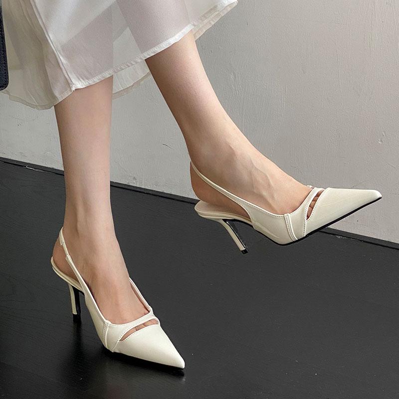 Fashion Fashion Denim Footwear Pumps Women Heels Shoes New In 2025 Female Casual Pointed Toe Slingbacks Slip On Ladies High Heels Shoes