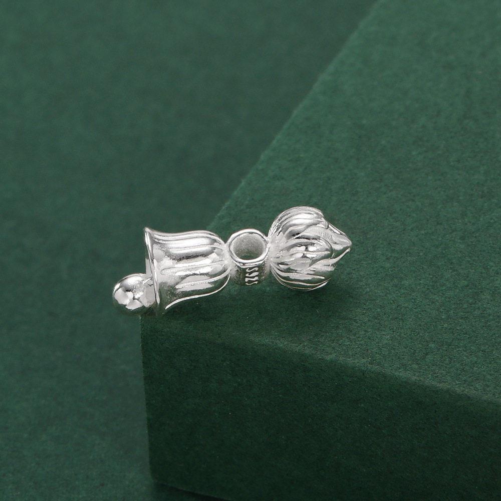S925 Sterling Silver Lotus Vajra Spacer Beads for DIY Bracelets and Prayer Beads