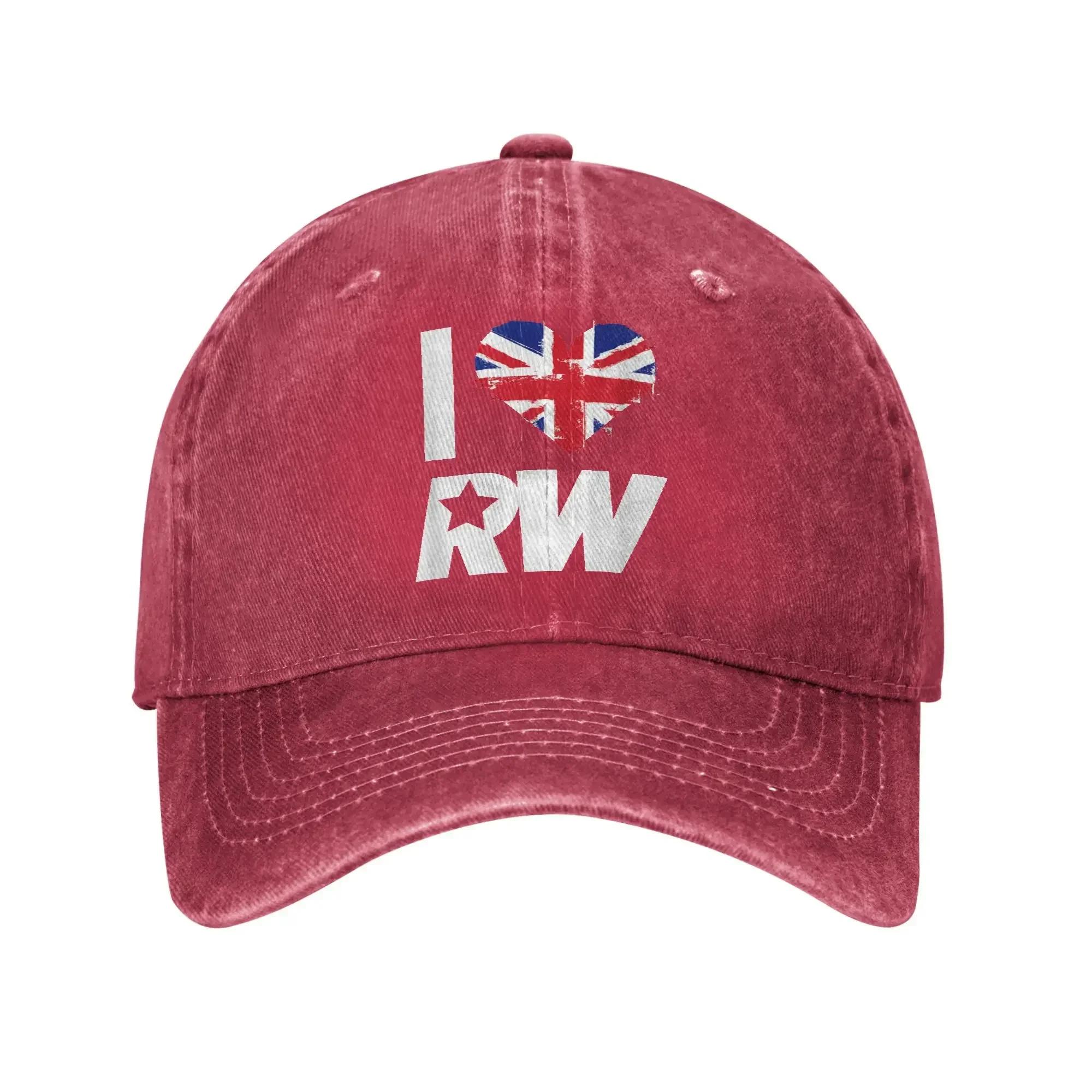 I Love Robbie Williams RW Unisex Baseball Cap Tour Live Distressed Denim Hat Fashion Outdoor Summer Adjustable Snapbac Adjustable
