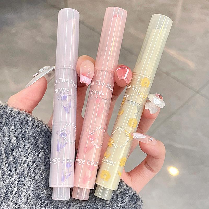 Water-Light Lip Glaze Mirror Glitter Lip Tint Long Lasting Moisturising Love Heart Shape Solid Lipstick Pen Lips Makeup Cosmetic